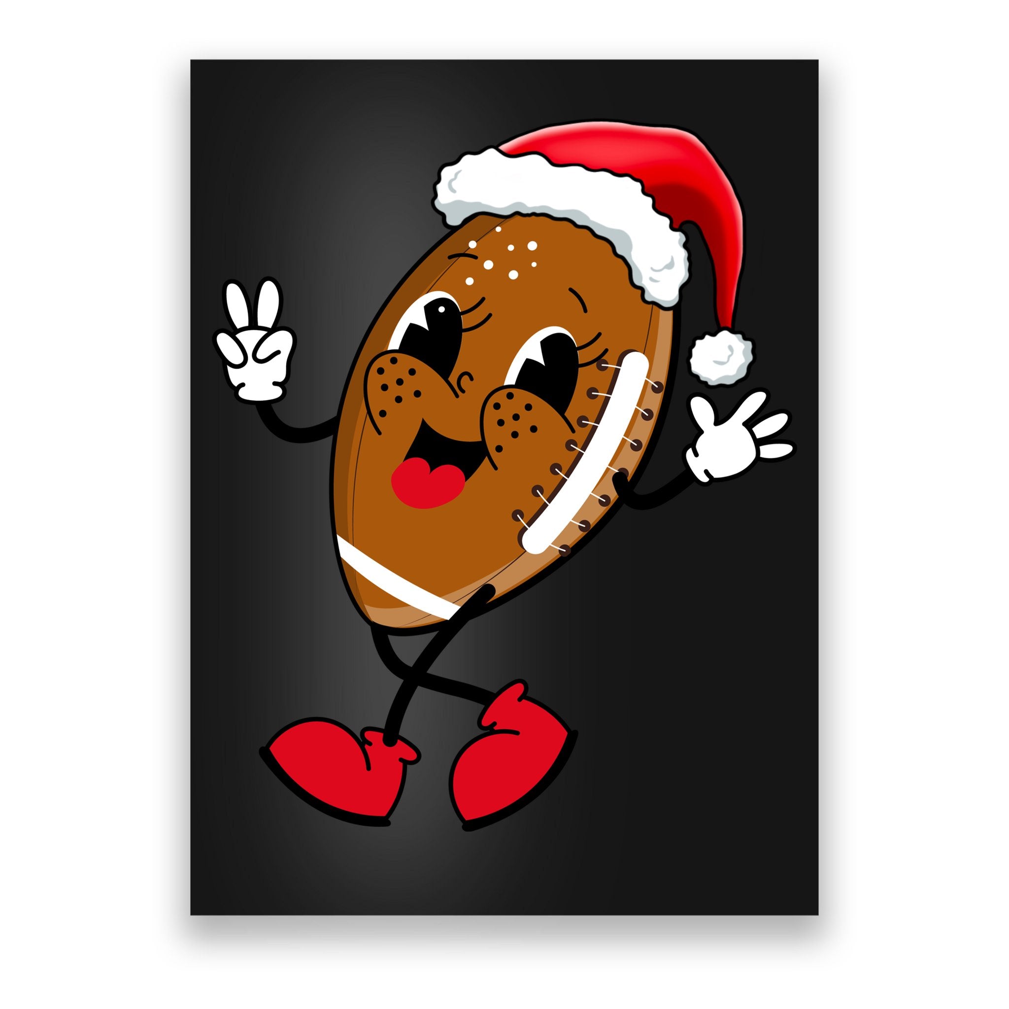 Christmas Football Holiday Sport Poster
