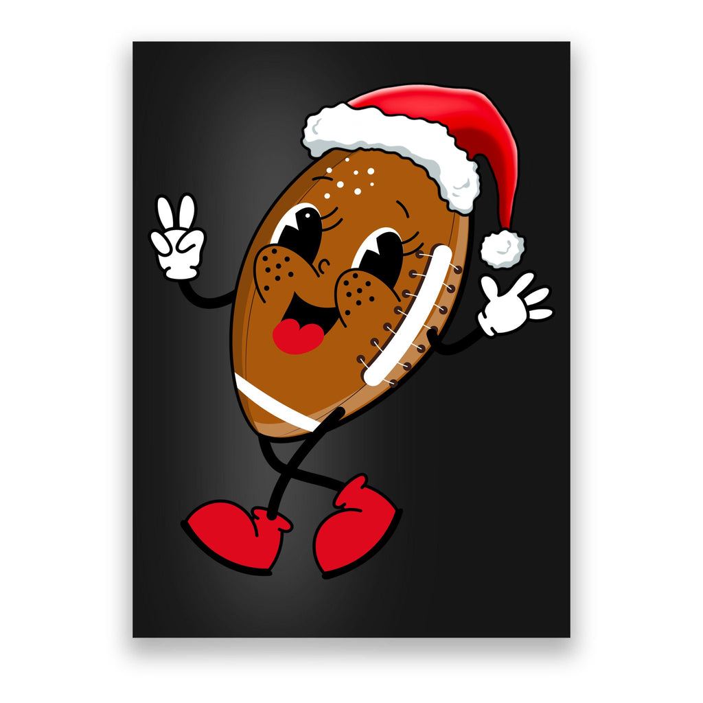 Christmas Football Holiday Sport Poster