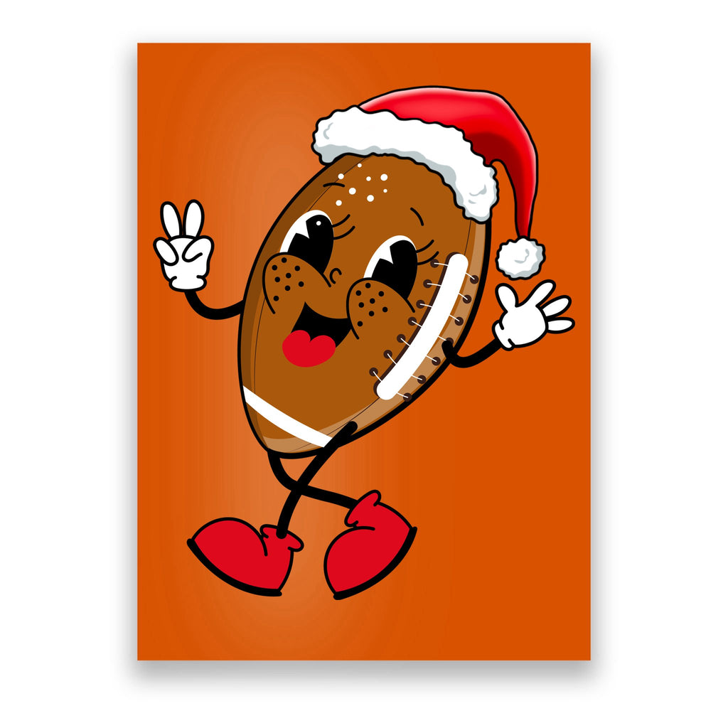 Christmas Football Holiday Sport Poster