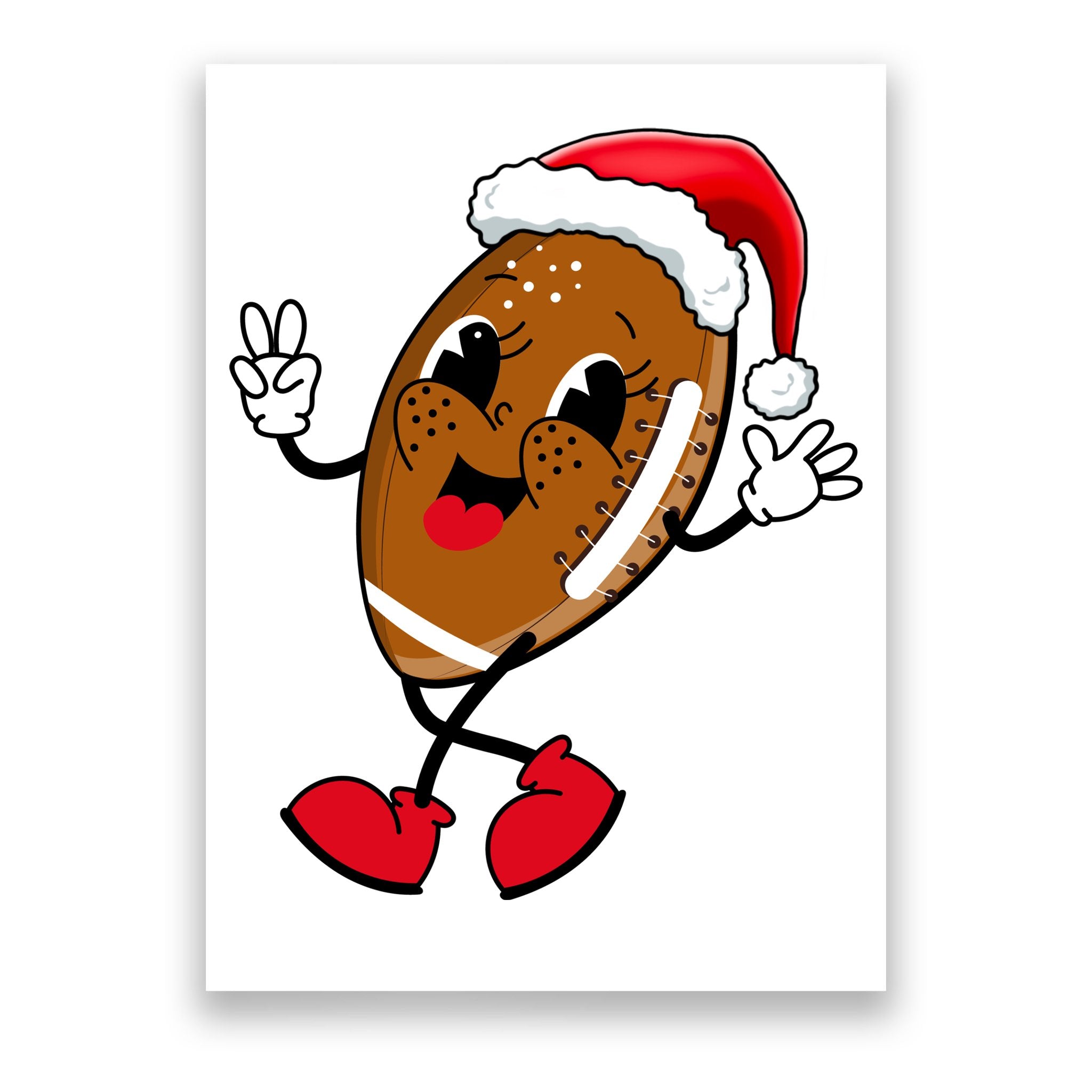 Christmas Football Holiday Sport Poster