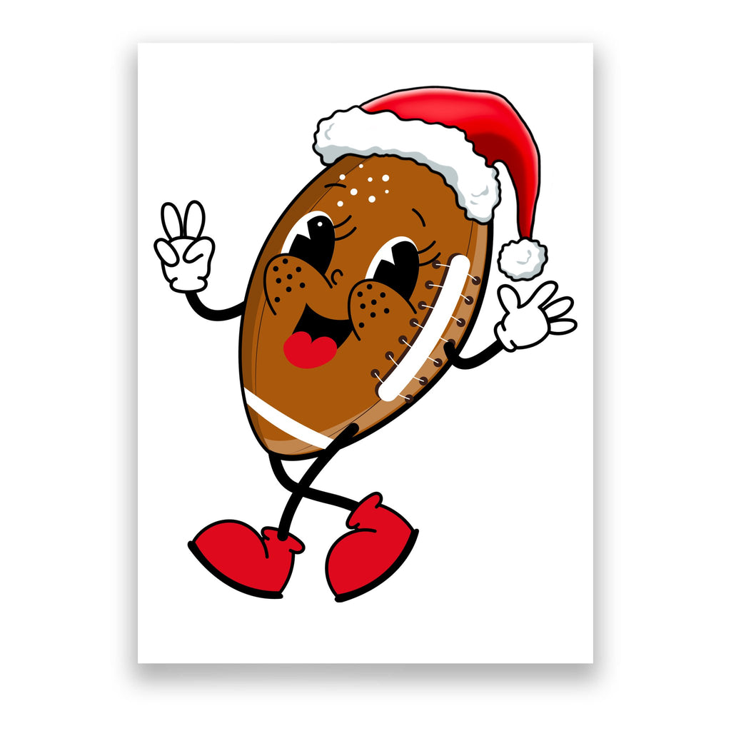 Christmas Football Holiday Sport Poster