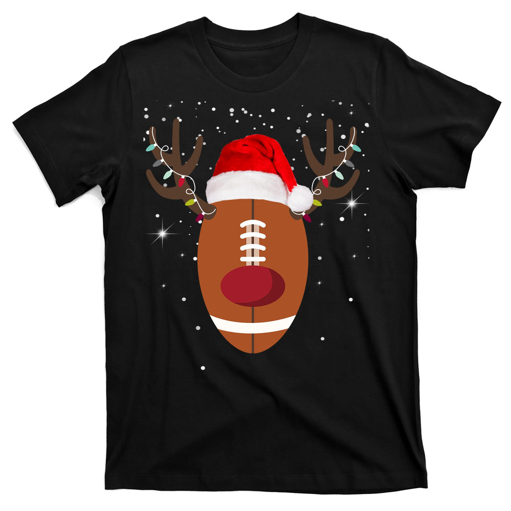 Christmas Football Reindeer T-Shirt