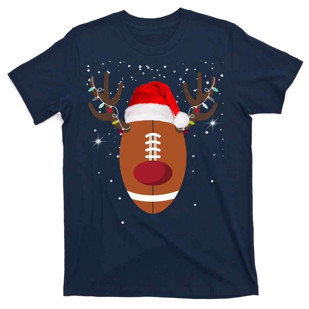 Christmas Football Reindeer T-Shirt