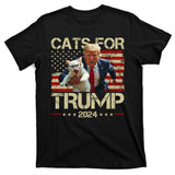 Cats For Trump 2024 Funny Vote Donald Trump T-Shirt