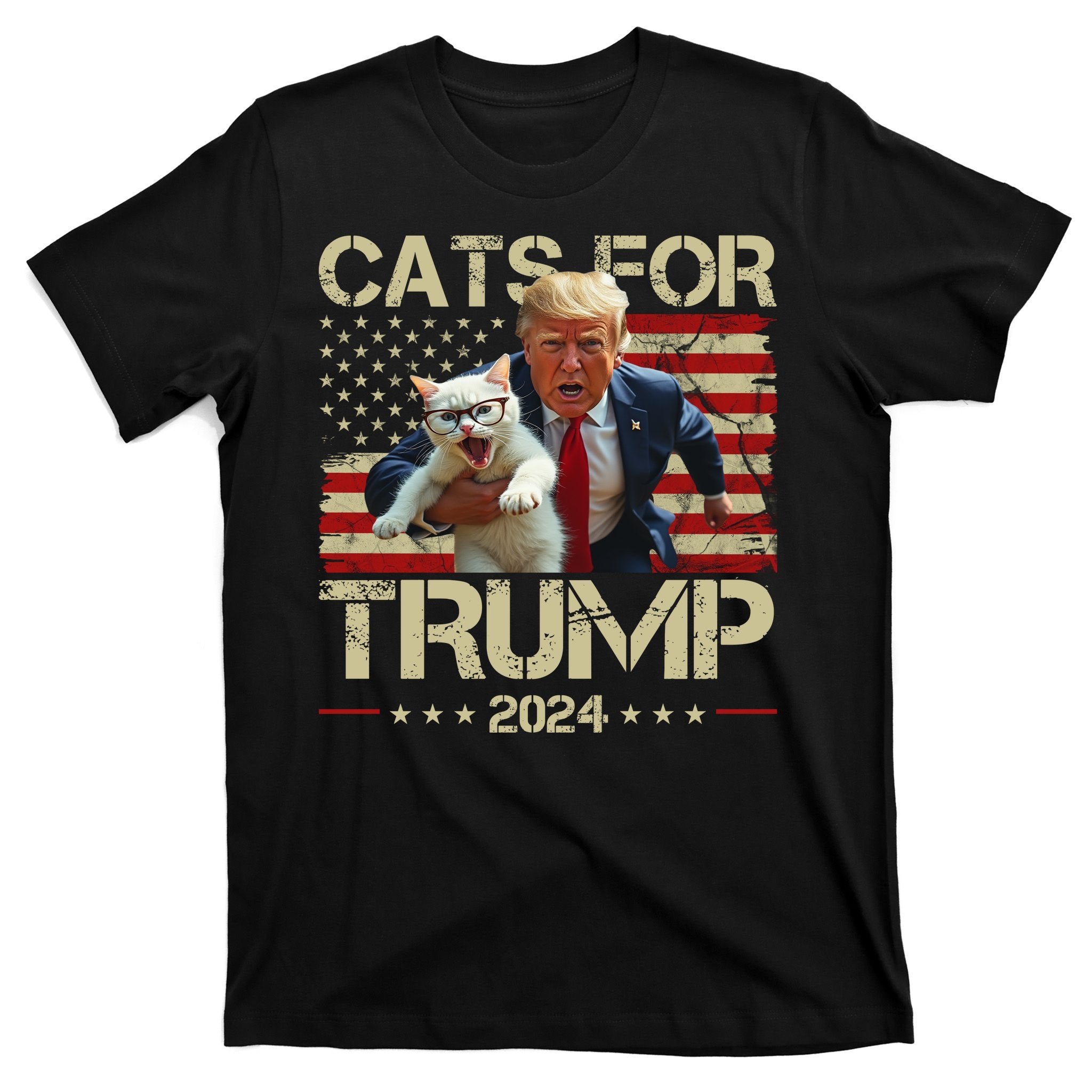 Cats For Trump 2024 Funny Vote Donald Trump T-Shirt