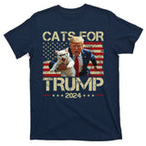 Cats For Trump 2024 Funny Vote Donald Trump T-Shirt