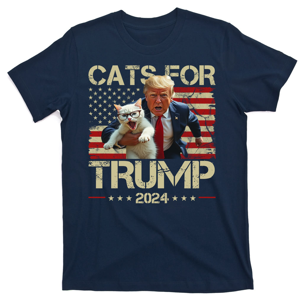 Cats For Trump 2024 Funny Vote Donald Trump T-Shirt