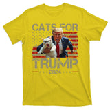 Cats For Trump 2024 Funny Vote Donald Trump T-Shirt