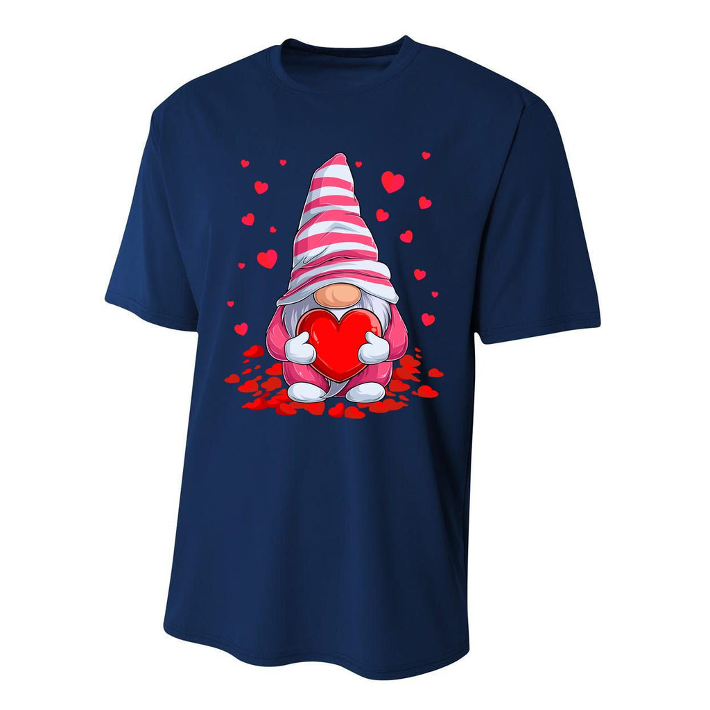 Cute Gnome Holding Hearts Couples ValentinesS Day Performance Sprint T-Shirt