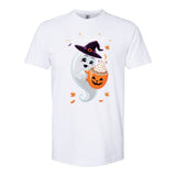 Cute Ghost Ing Pumpkin Spice Latte Halloween Coffee Meaningful Gift Softstyle CVC T-Shirt