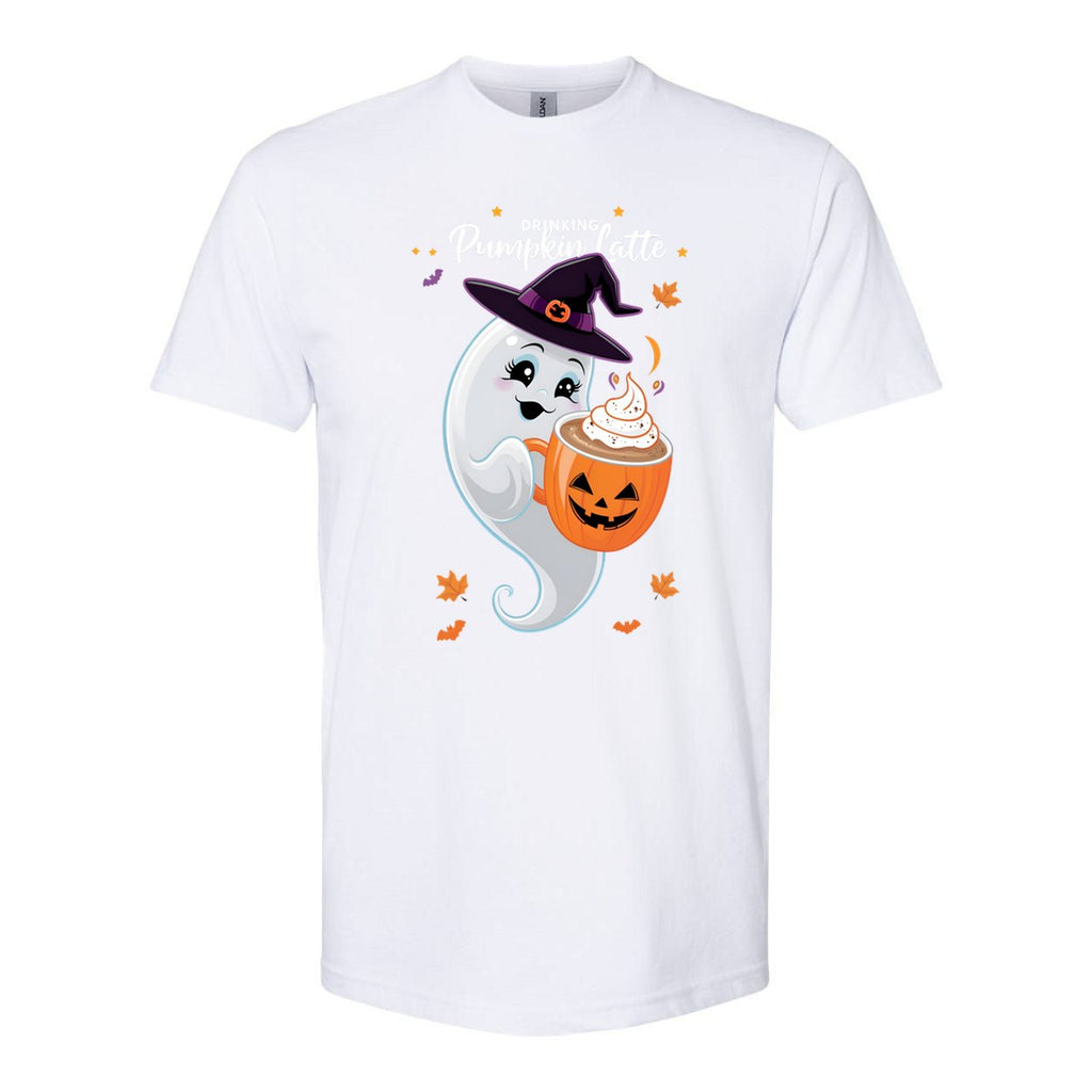 Cute Ghost Ing Pumpkin Spice Latte Halloween Coffee Meaningful Gift Softstyle CVC T-Shirt