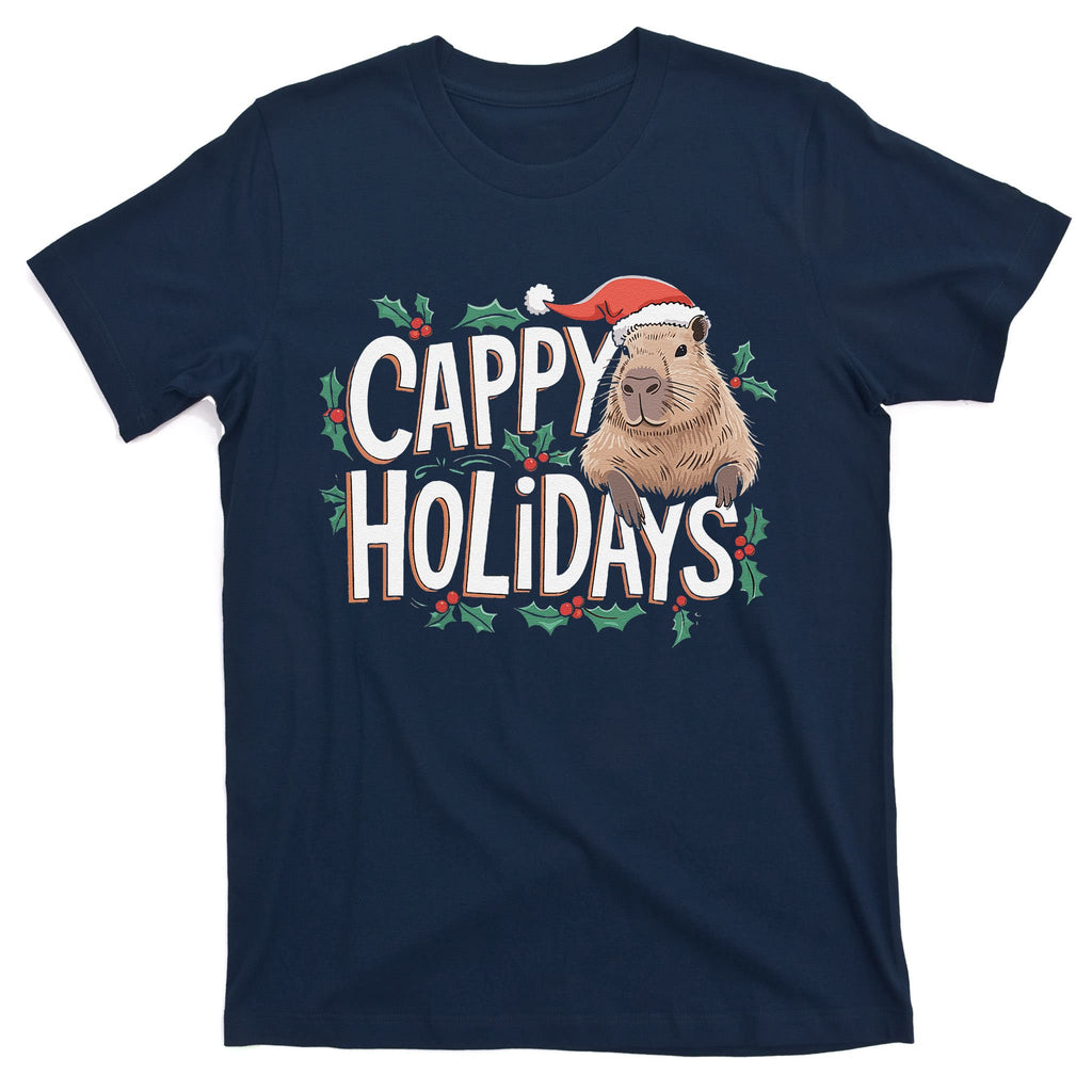 Cappy Holidays Capybara Christmas T-Shirt