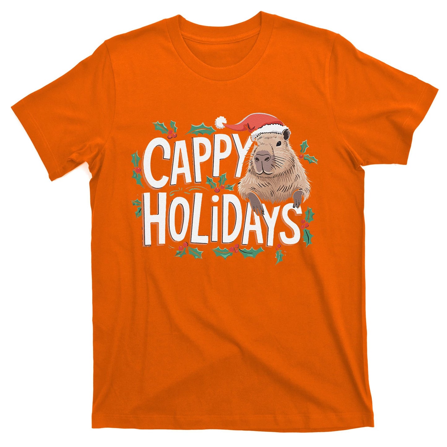 Cappy Holidays Capybara Christmas T-Shirt