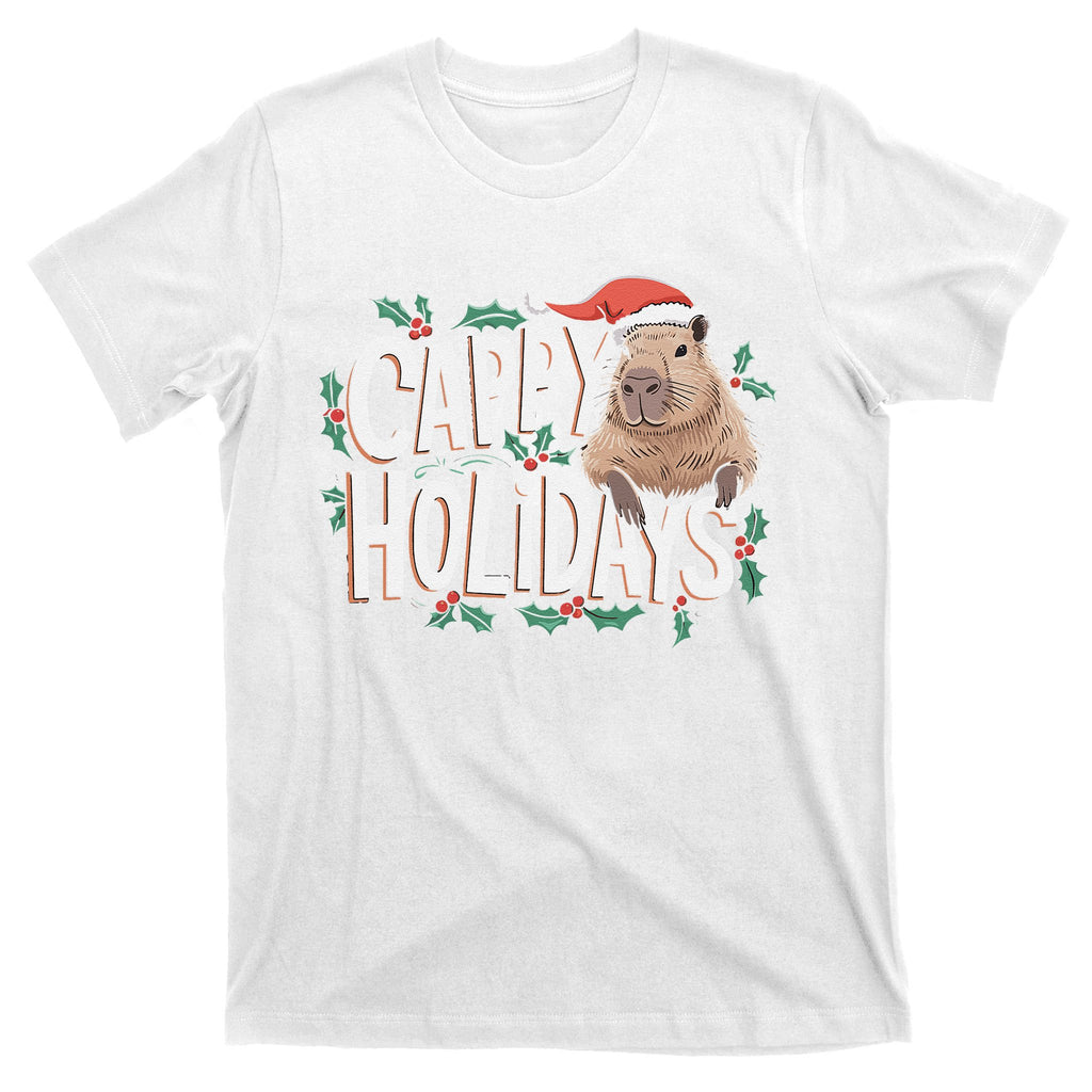 Cappy Holidays Capybara Christmas T-Shirt