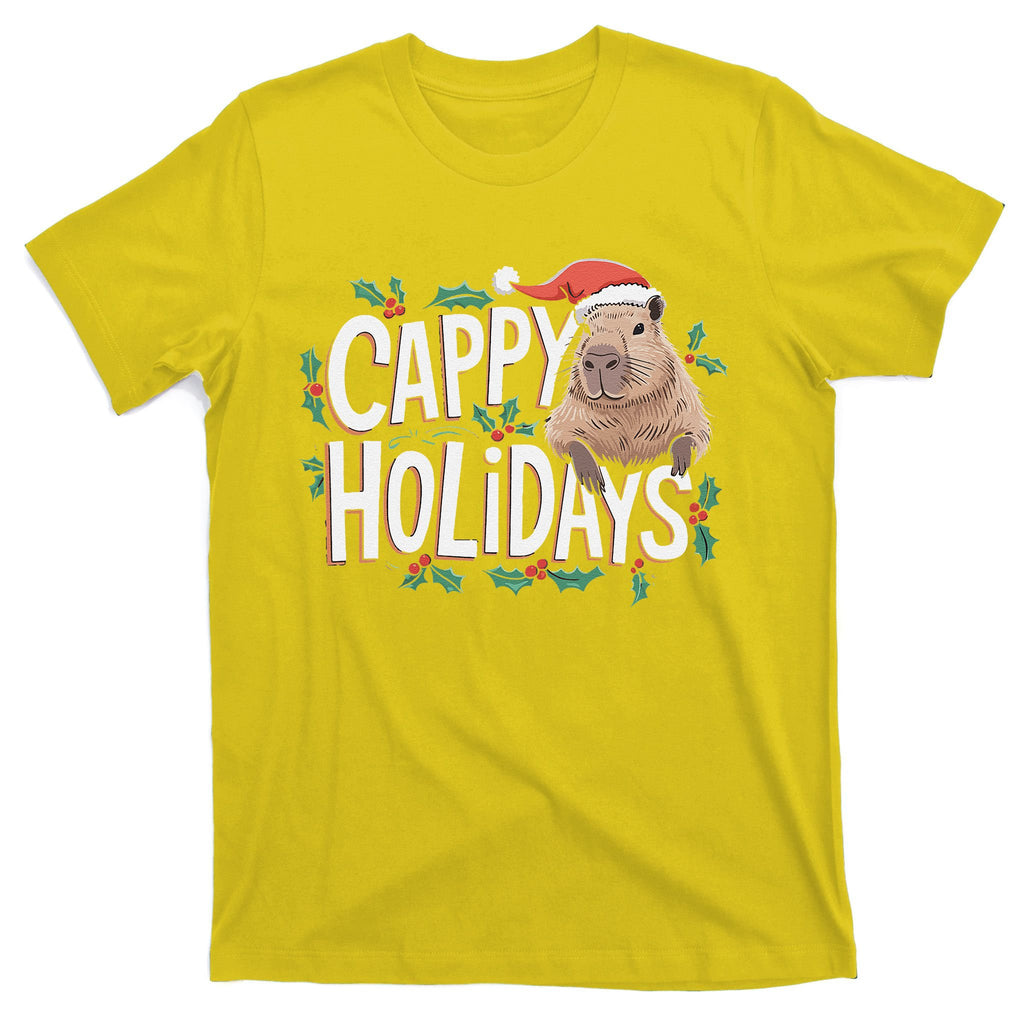 Cappy Holidays Capybara Christmas T-Shirt