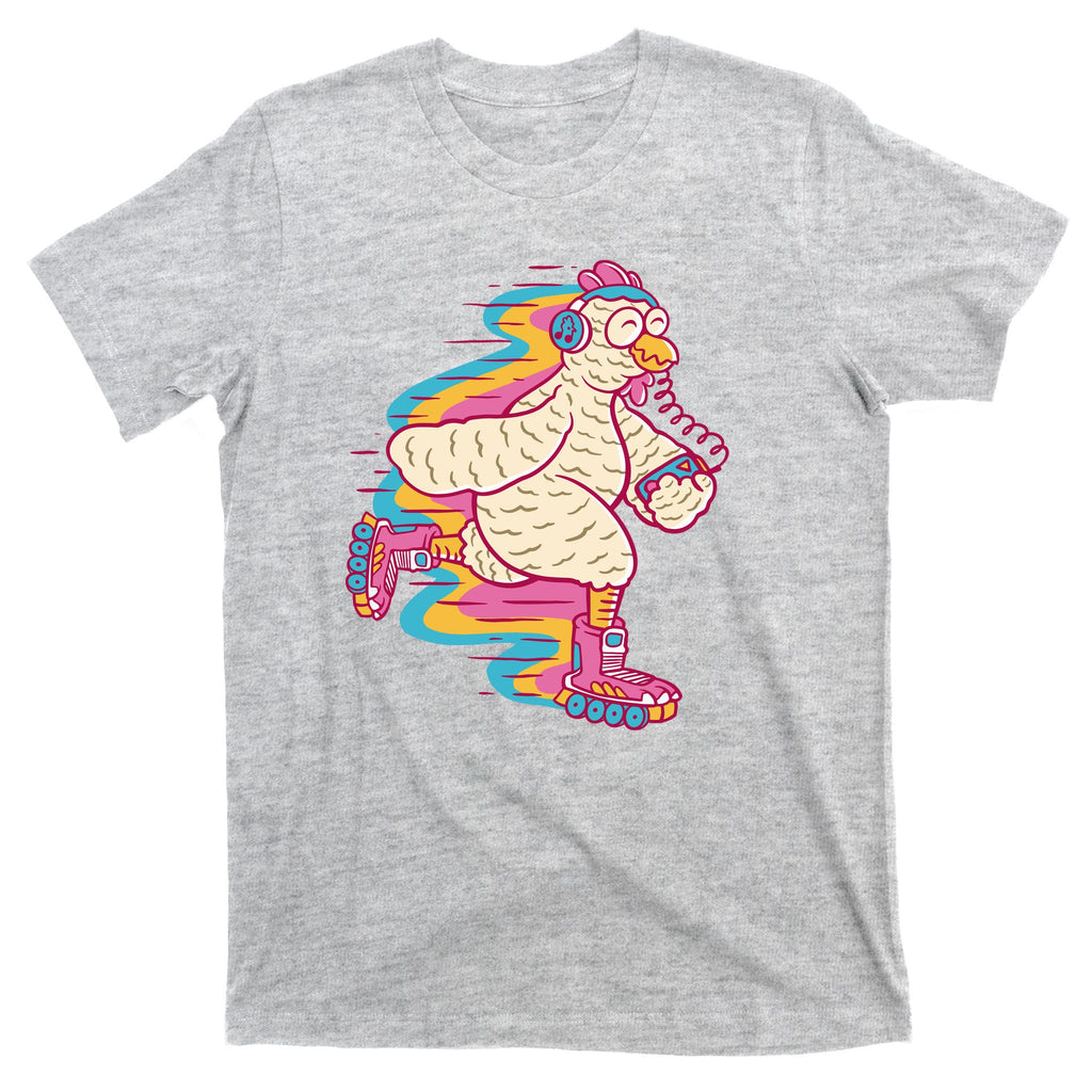 Chicken Roller Skating T-Shirt