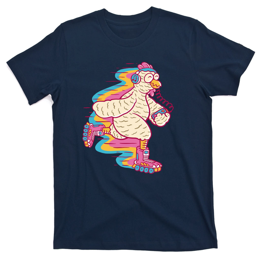 Chicken Roller Skating T-Shirt