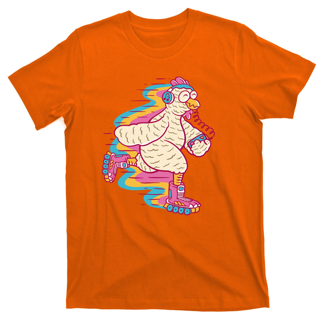 Chicken Roller Skating T-Shirt