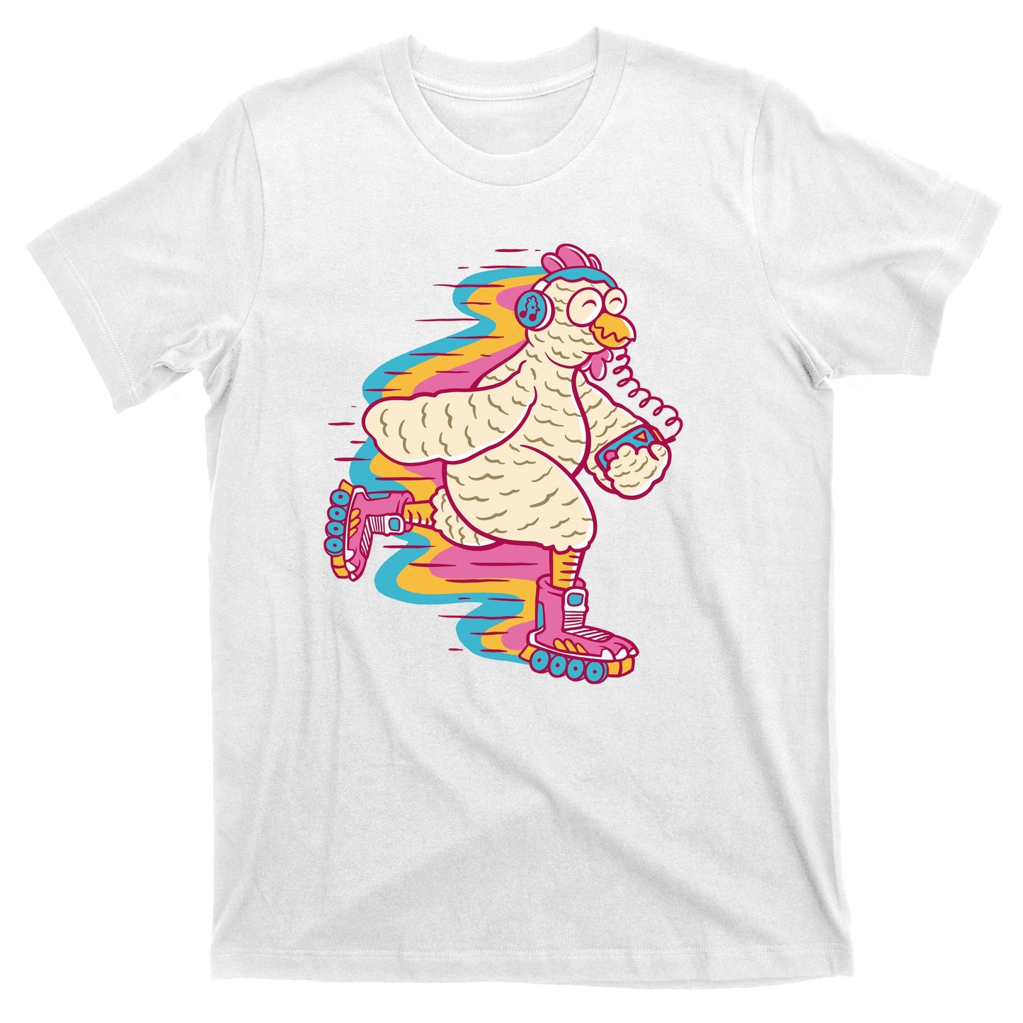 Chicken Roller Skating T-Shirt