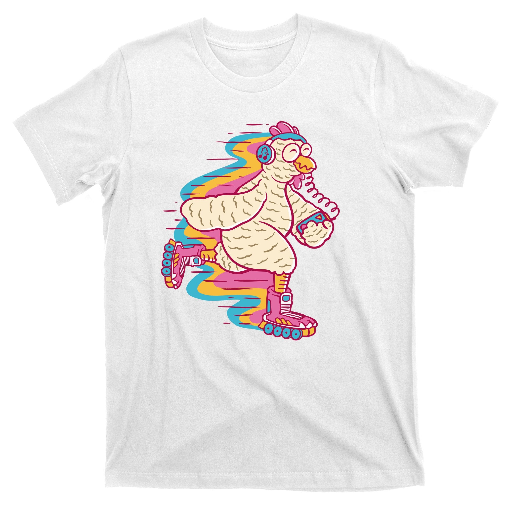 Chicken Roller Skating T-Shirt