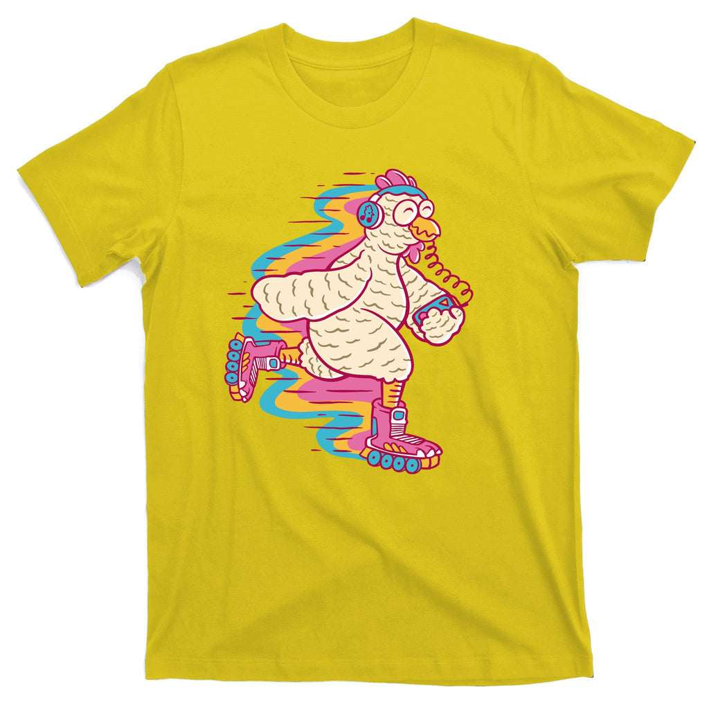 Chicken Roller Skating T-Shirt