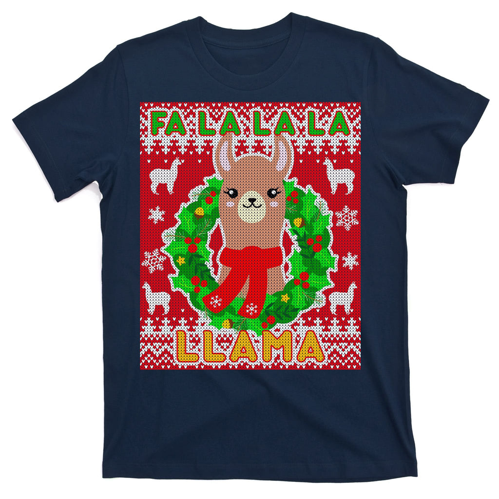 Christmas Fa La La La Llama Ugly Sweater T-Shirt