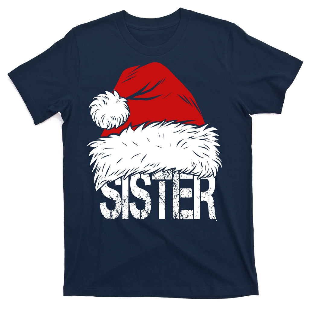 Christmas Santa Hat Sister T-Shirt