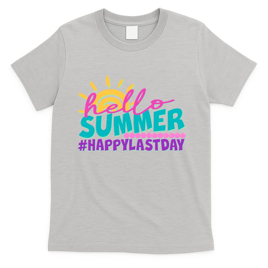 Cute Hello Summer #Happy Last Day T-Shirt