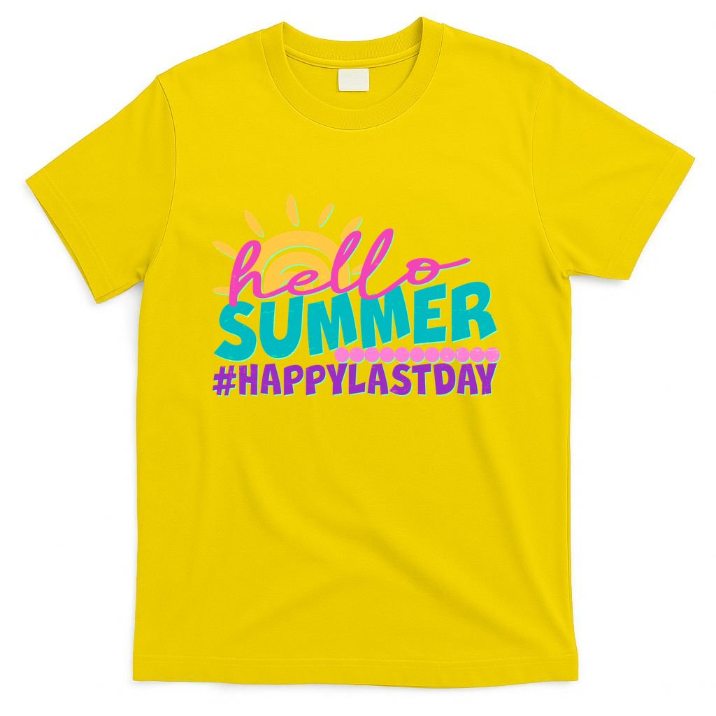 Cute Hello Summer #Happy Last Day T-Shirt