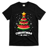 Christmas In July Watermelon Xmas Tree Summer T-Shirt