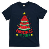 Christmas In July Watermelon Xmas Tree Summer T-Shirt