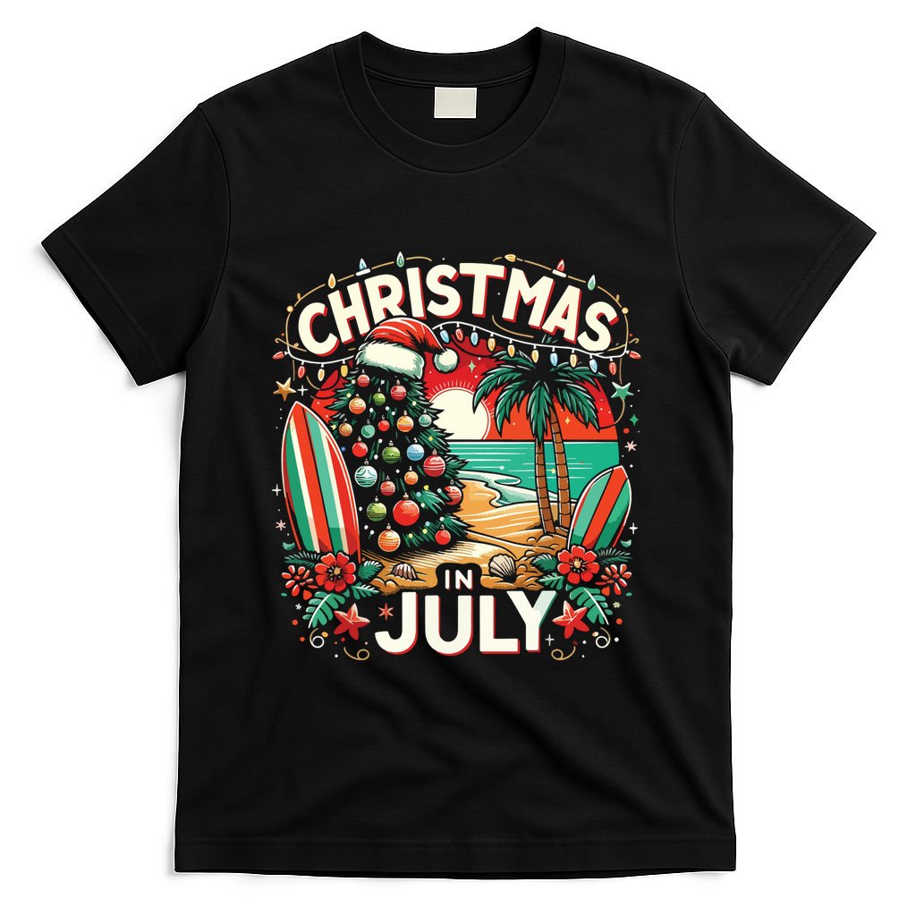 Christmas In July Summer Beach Vacation Xmas T-Shirt