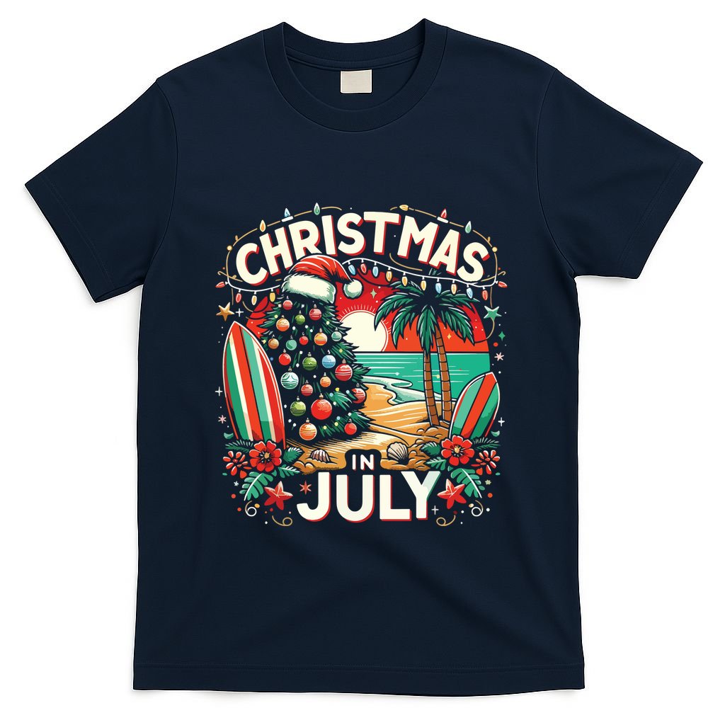 Christmas In July Summer Beach Vacation Xmas T-Shirt