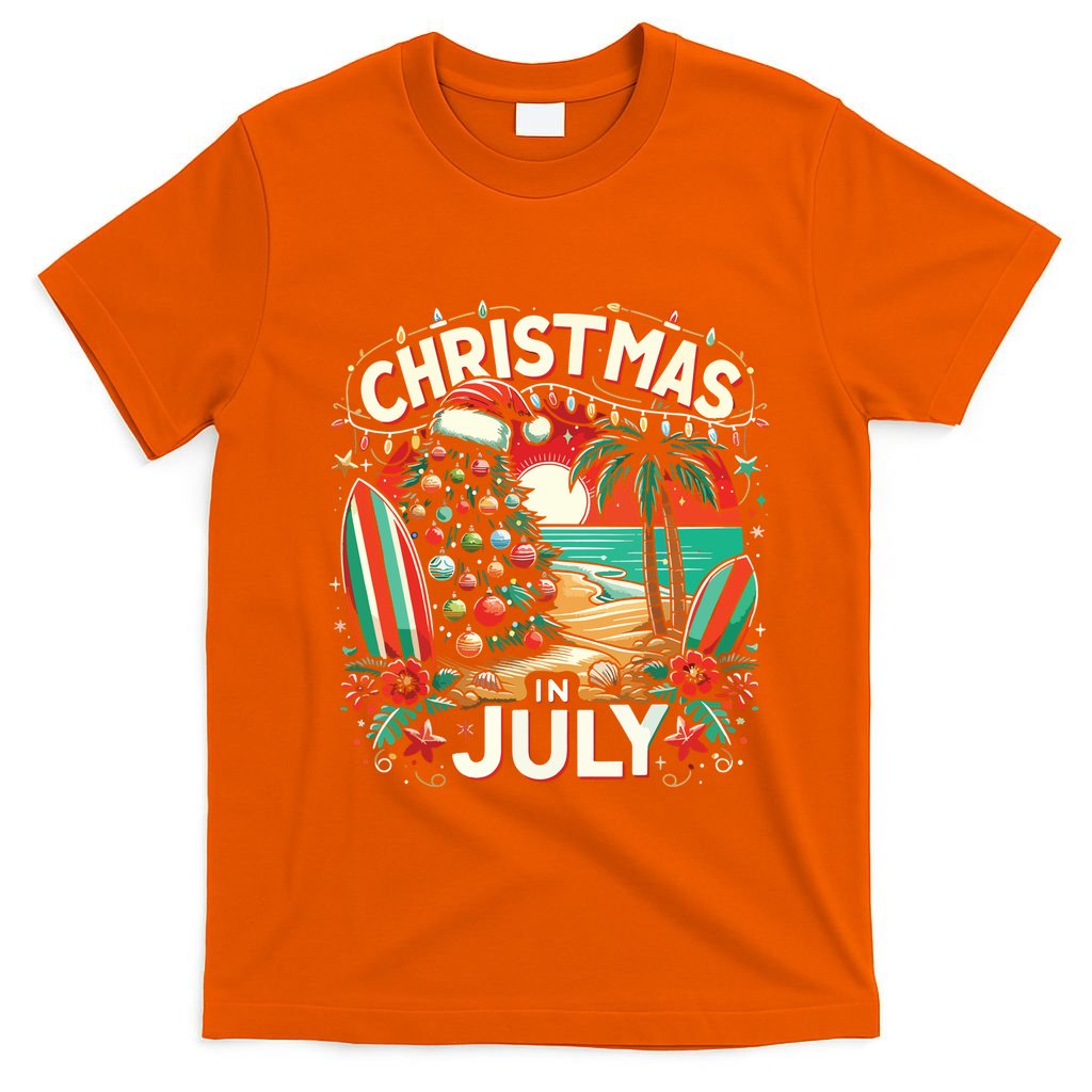 Christmas In July Summer Beach Vacation Xmas T-Shirt