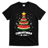 Christmas In July Watermelon Xmas Tree Summer T-Shirt
