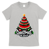 Christmas In July Watermelon Xmas Tree Summer T-Shirt