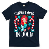 Christmas In July Cute Mermaid Summer T-Shirt