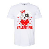 Cat Is My Valentine Softstyle CVC T-Shirt