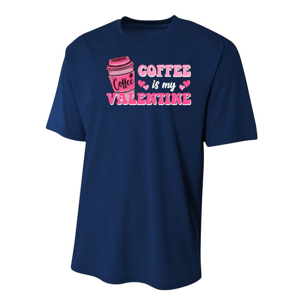 Coffee Is My Valentine Retro Cute Youth Performance Sprint T-Shirt
