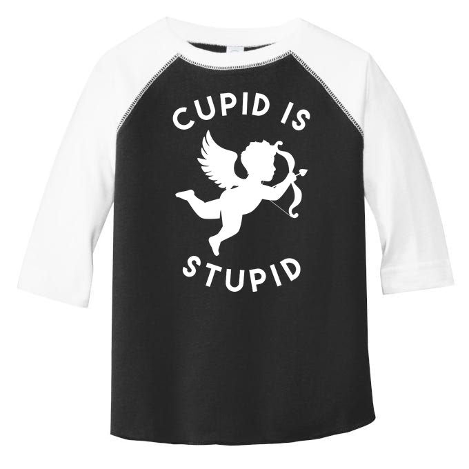 Cupid Is Stupid Anti Valentine Toddler Fine Jersey T-Shirt