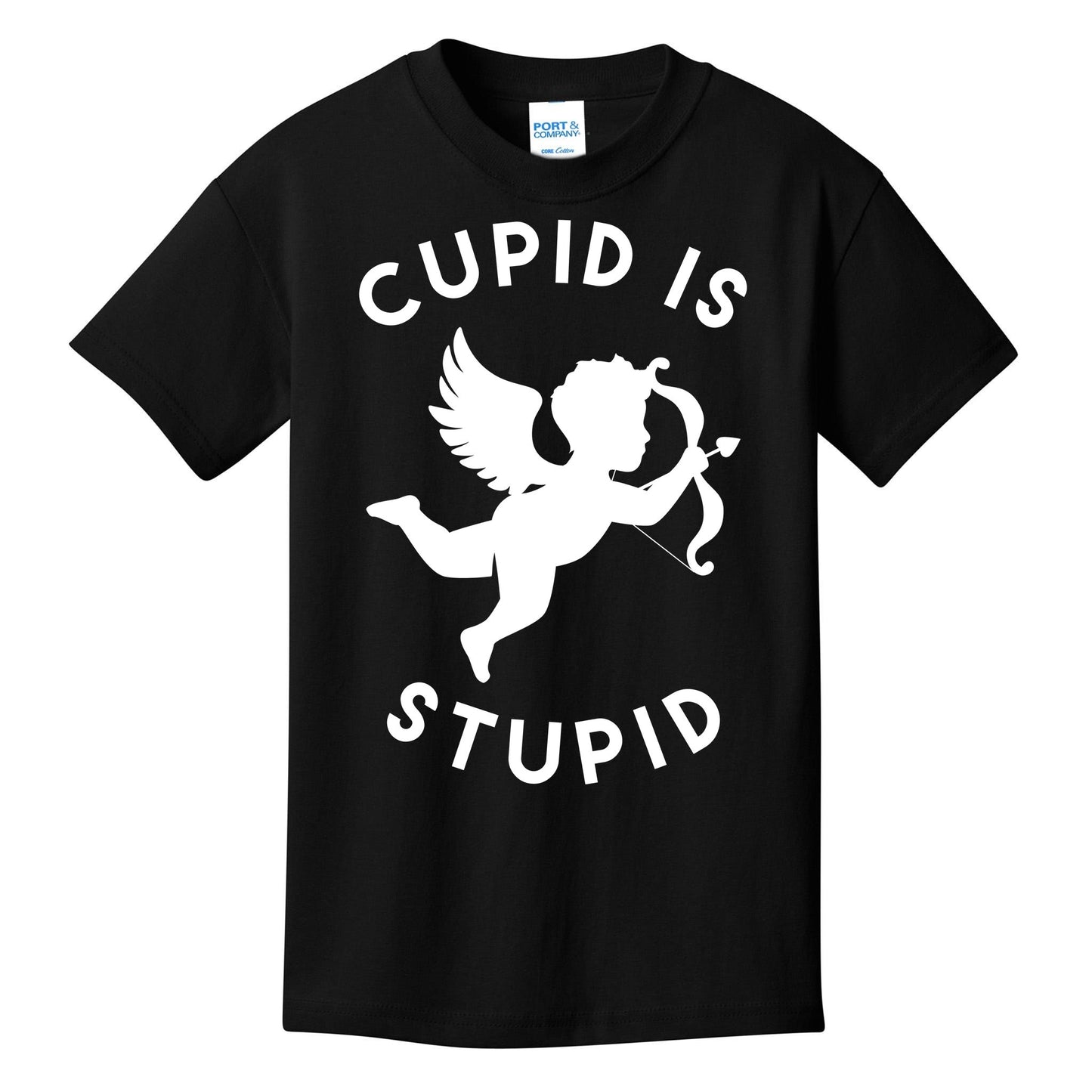 Cupid Is Stupid Anti Valentine Kids T-Shirt