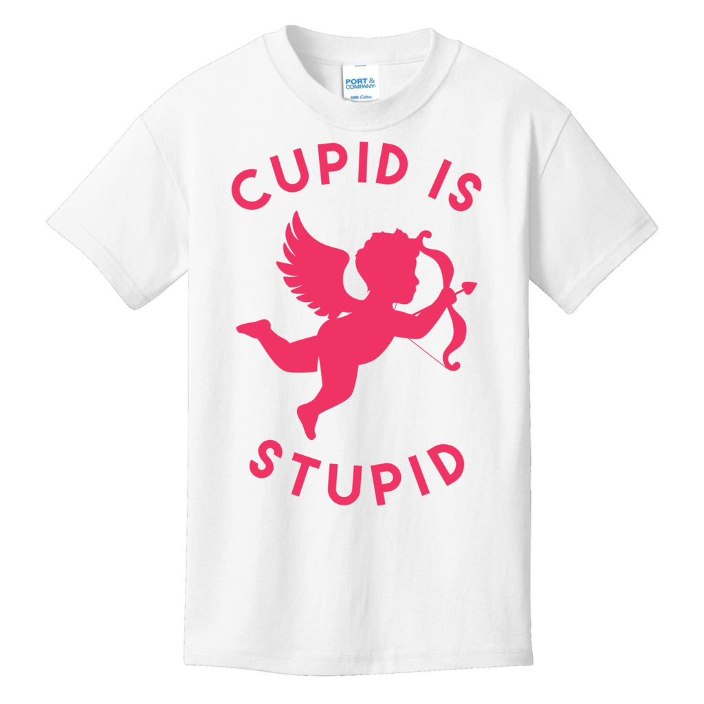 Cupid Is Stupid Anti Valentine Kids T-Shirt