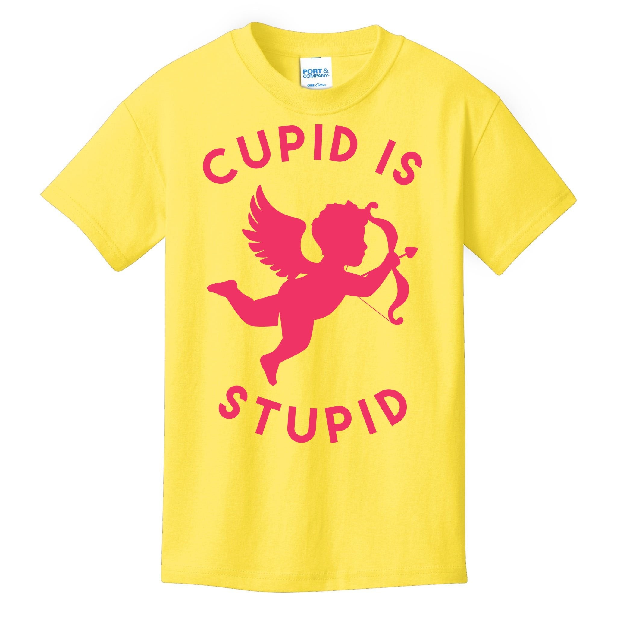 Cupid Is Stupid Anti Valentine Kids T-Shirt