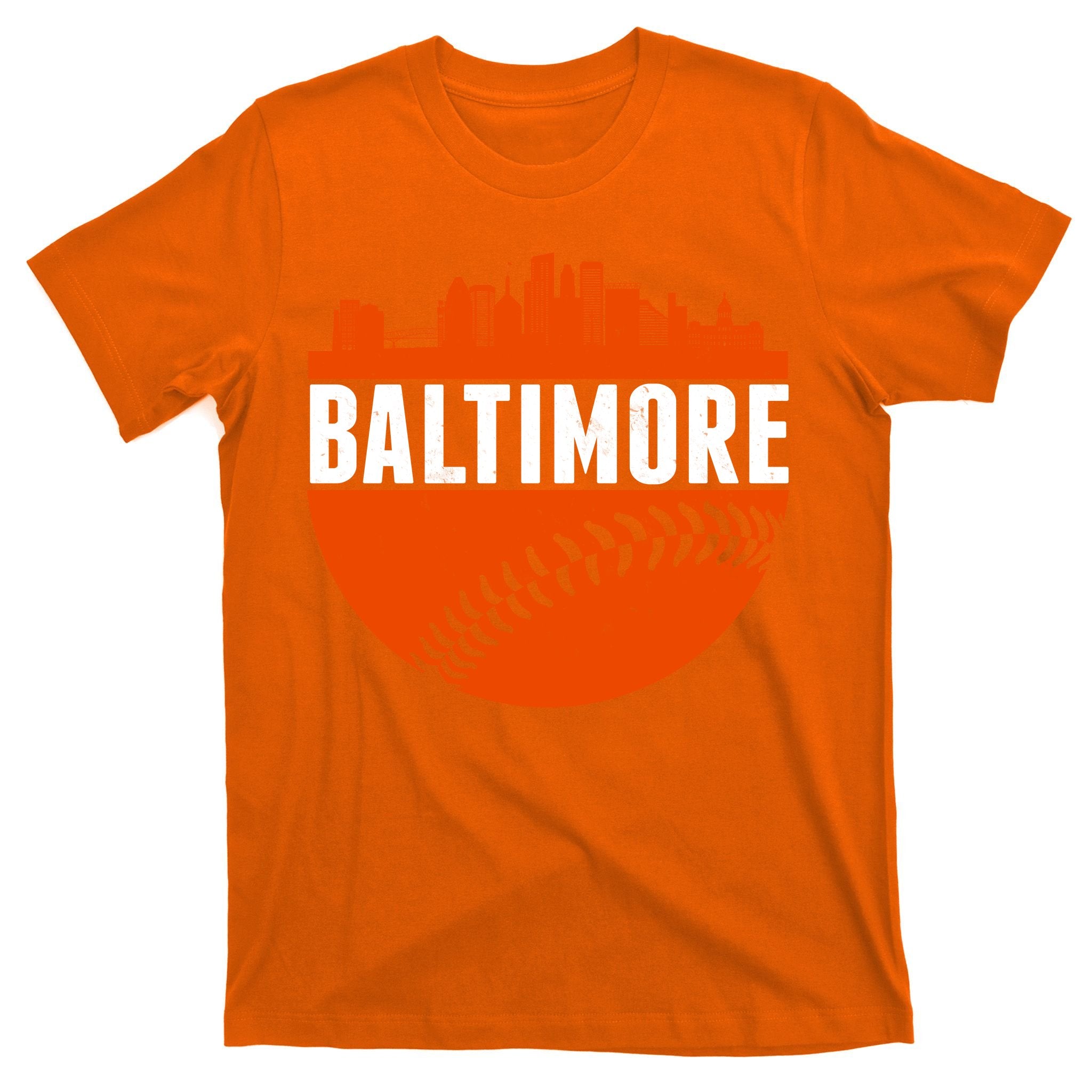 Classic Baltimore Skyline Baseball  T-Shirt