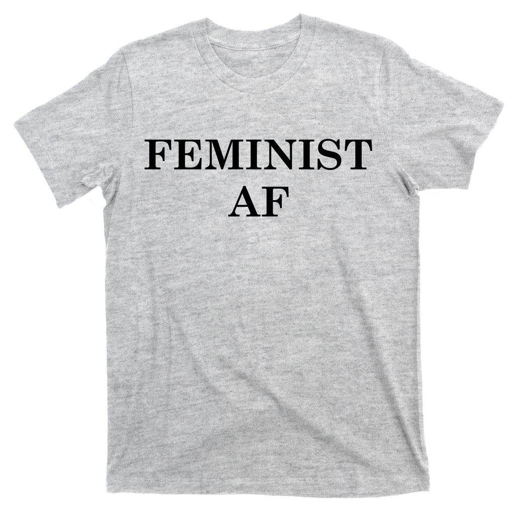 Classy News Feminist AF Text Logo T-Shirt