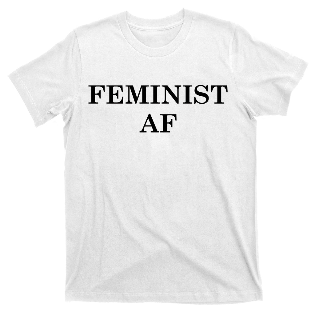 Classy News Feminist AF Text Logo T-Shirt