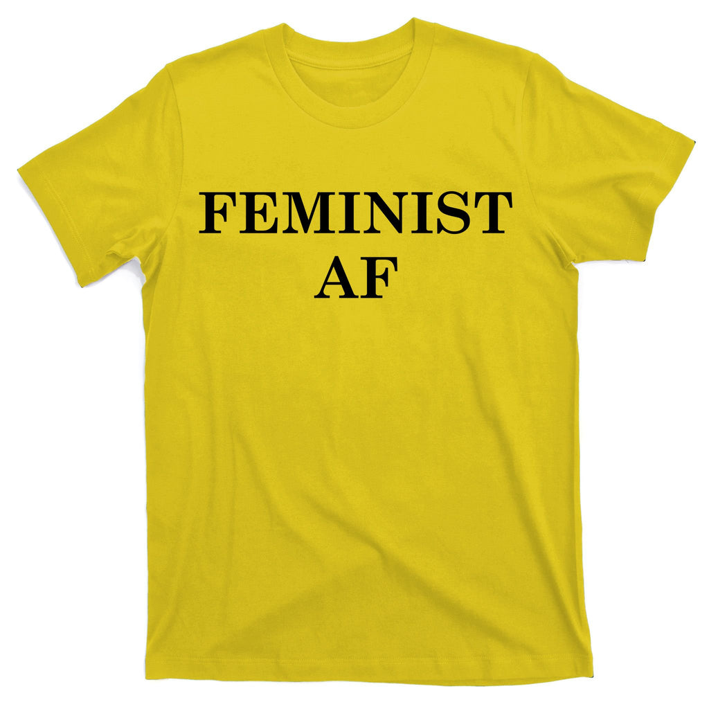 Classy News Feminist AF Text Logo T-Shirt