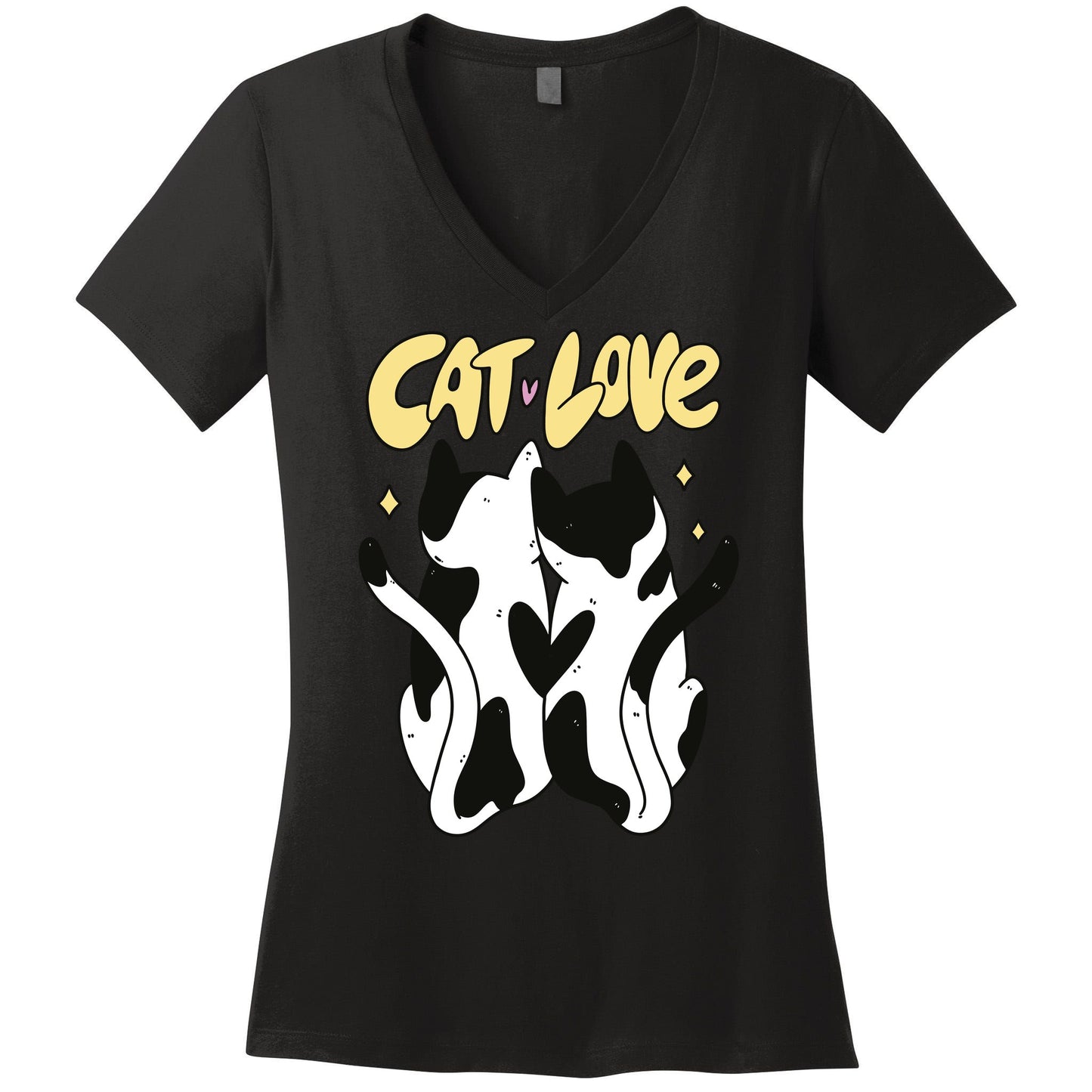 Cat Love Cute Gift Women's V-Neck T-Shirt
