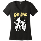 Cat Love Cute Gift Women's V-Neck T-Shirt
