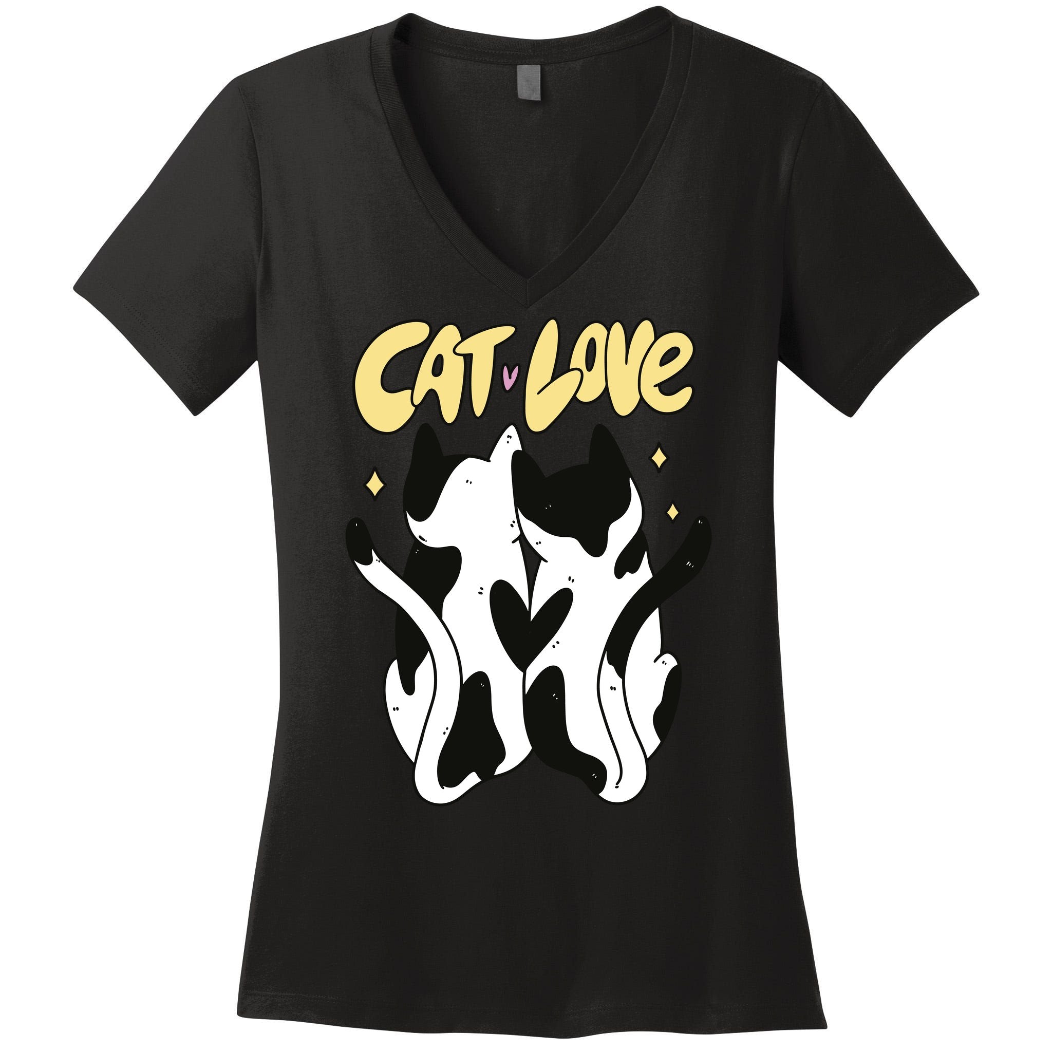 Cat Love Cute Gift Women's V-Neck T-Shirt